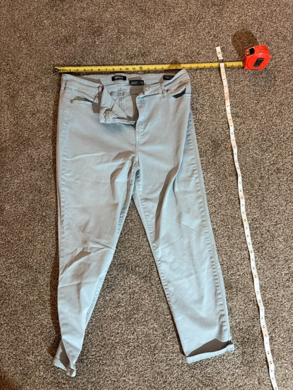 Buffalo David Bitton Havana High Rise Soft Stretch Ankle Pant Light Blue 16/36